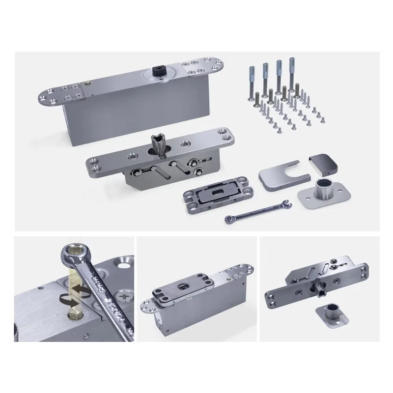 300kg 500kg Heavy Duty Rotary Hinge 360 Degree Rotary Door Closer Suitable for Glass and Wood Door Accessories