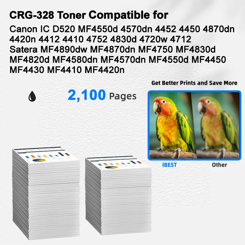 IBEST Compatible Toner Cartridge Canon CRG-328 CRG328 Compatible for Canon IC D520 MF4550d 4570dn 4452 4450 4870dn Cartouche