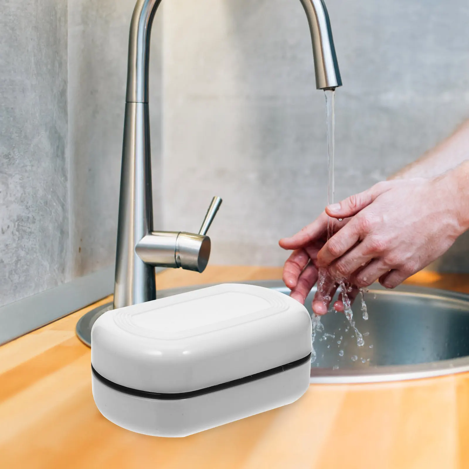 

Double Layer Soap Box with Lid PP Sealed Travel Soap Holder Shower Bathroom Storage Case Large Capacity Drainage Design