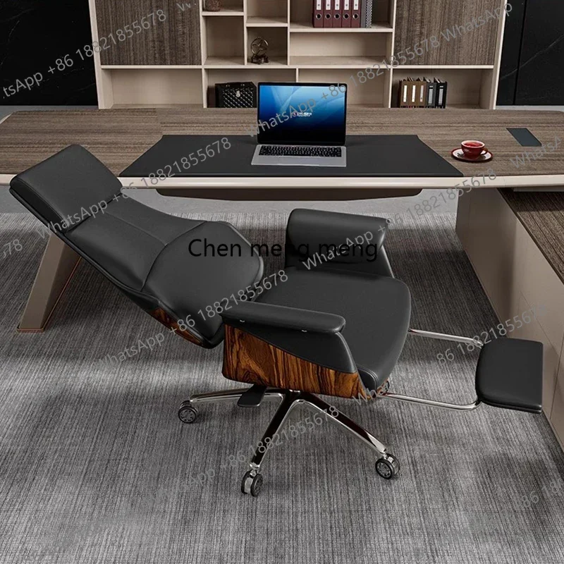 

Leather Boss Office Chairs Computer Comfort Sedentary Recliner Office Chairs Luxury Top Grade Home Furniture Cadeira Gamer