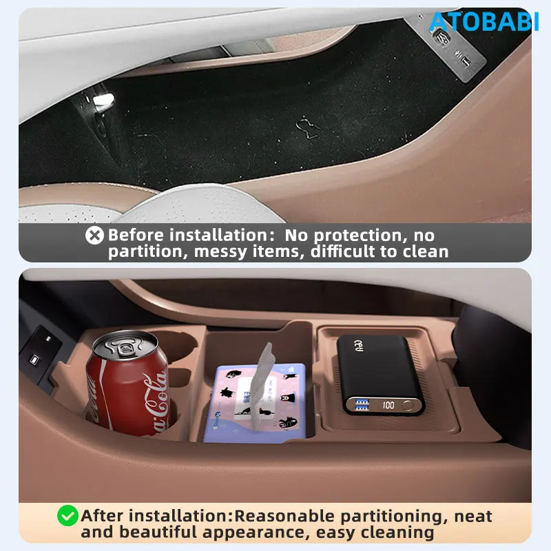Scatola di immagazzinaggio per auto per Avatr 07 2024 bracciolo di controllo centrale del veicolo sotto il strato organizzare lo stoccaggio in silicone accessorio per interni auto
