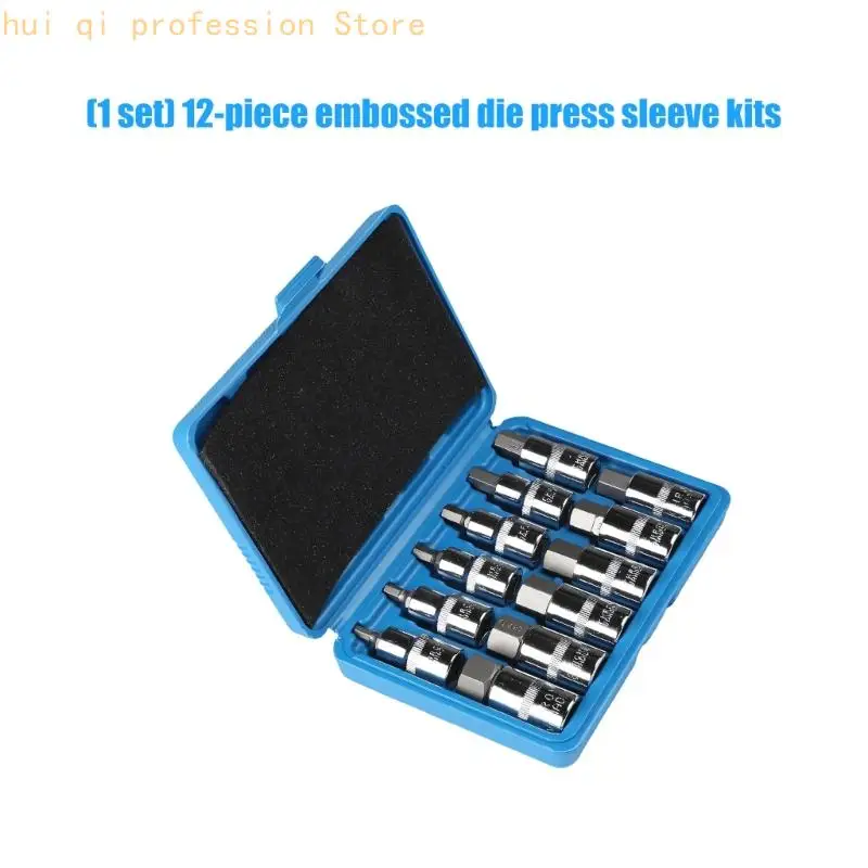 1/2 Drive Bit-Werkzeugsatz, 12-teiliges Set mit blauem Koffer, perfekt für Reparaturarbeiten H8WE – Detail 6