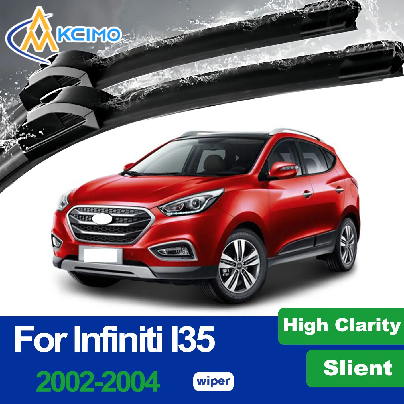 

Universal Silent Wiper Blades For Infiniti I35 2002-2004 Waterproof Windshield Cleaner 2PCS Car Accessories