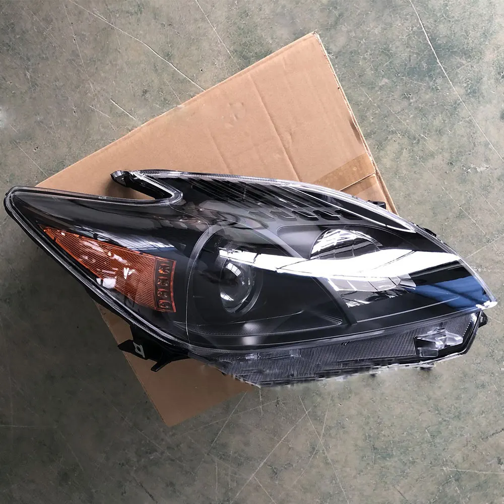 A Pair Car Headlight For Toyota Prius 30 ZVW30 Headlamp Black