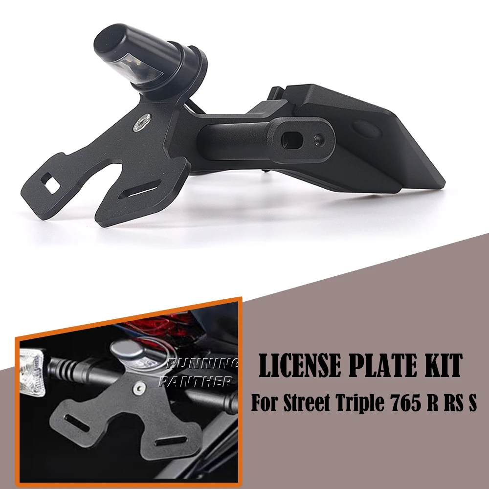 

For Street Triple 765 R RS S 675 Daytona 675 R Motorcycle Rear Short Tail Stock Tidy License Plate Holder Tailstock Bracket Kit