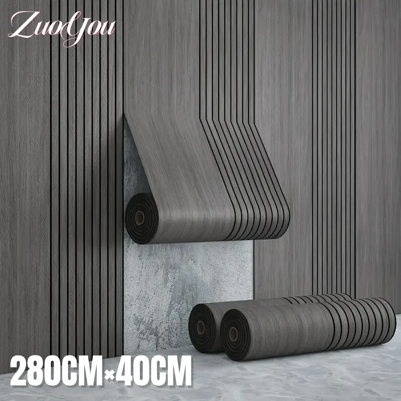

Imitation Wood Grain Stereo Grille Peel and Stick Wallpaper Living Room Background Wall Decor Self Adhesive Wall Sticker in Roll