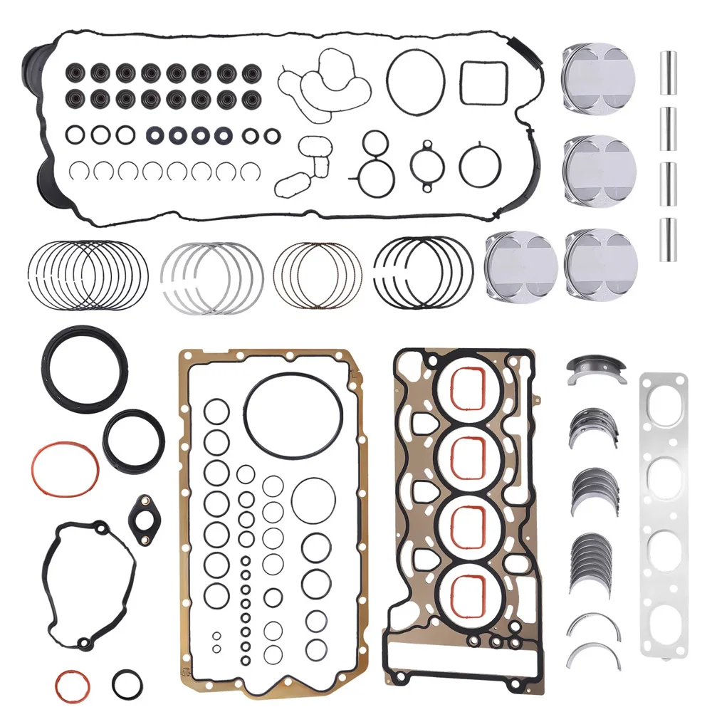 Engine Parts Full Gasket Piston Bearings Set Fit 2.0 L l4 Gas N46B20 For BMW 120i 318i 320i 520i 2.0L
