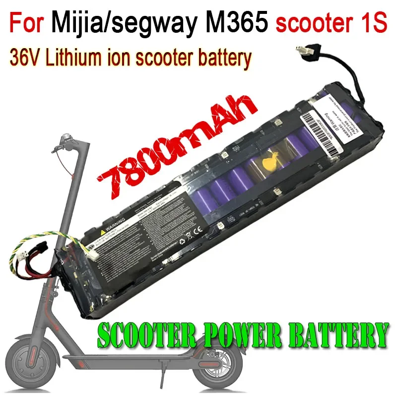 18650 lithium-ion battery pack with Bluetooth communication function, suitable for Xiaomi M365 1S Mimia Pro, 10S 3P, 36V, 7800mA