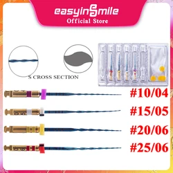 EASYINSMILE Dental Endo NITI Rotary Files Blue X-TWO S Cross Section Endodontic MINI Instrument Tools for Root Canal Autoclave