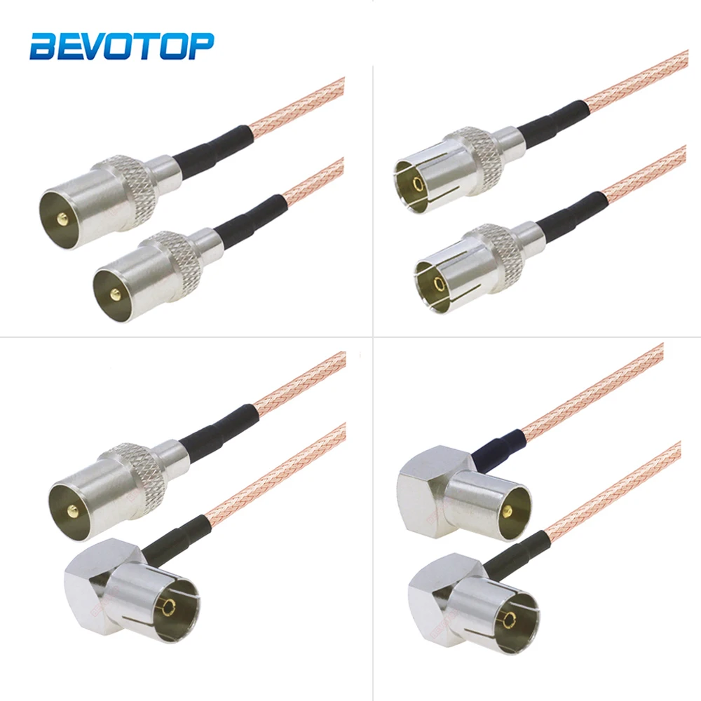 

RG-179 TV Male to TV Female Connector High-Quality Adapter RG179 75 Ohm TV Antenna Cord Jumper Aerial RF Coaxial Cable Wholesale