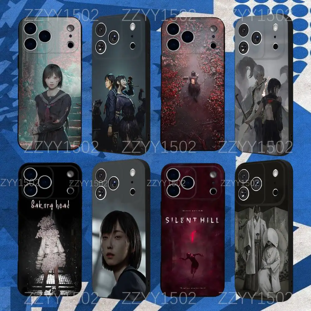 

S-Silent H-Hill F Hinako Fox Phone Case For iPhone 17,16,15,14,13,12,Pro,Max,Plus,E,SE4,Air,Mini Black Funda Shell