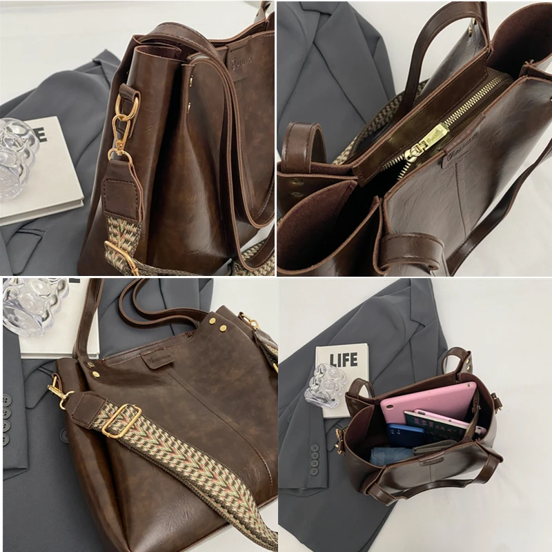 Female Hobo Handbag Large Capacity Shoulder Bags Big Stylsih Tote Bag Ladies Soft Leather Hobos Messenger Bags Women Shopper Bag