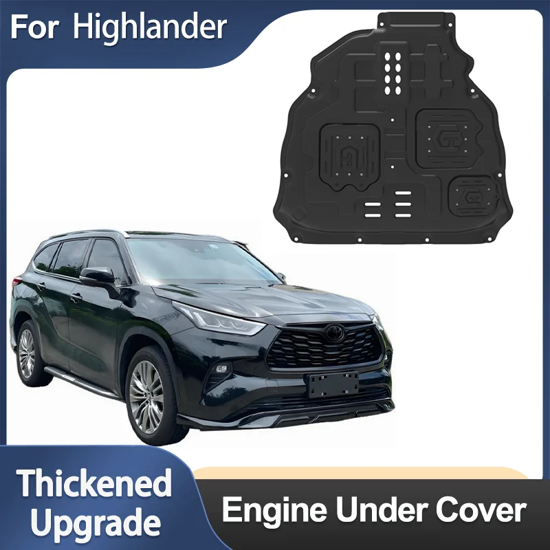 Penutup Bawah Mesin Depan Untuk Toyota Highlander 2022 Pelindung Pelat Skid Panel Perlindungan Mesin Mobil Mudguard