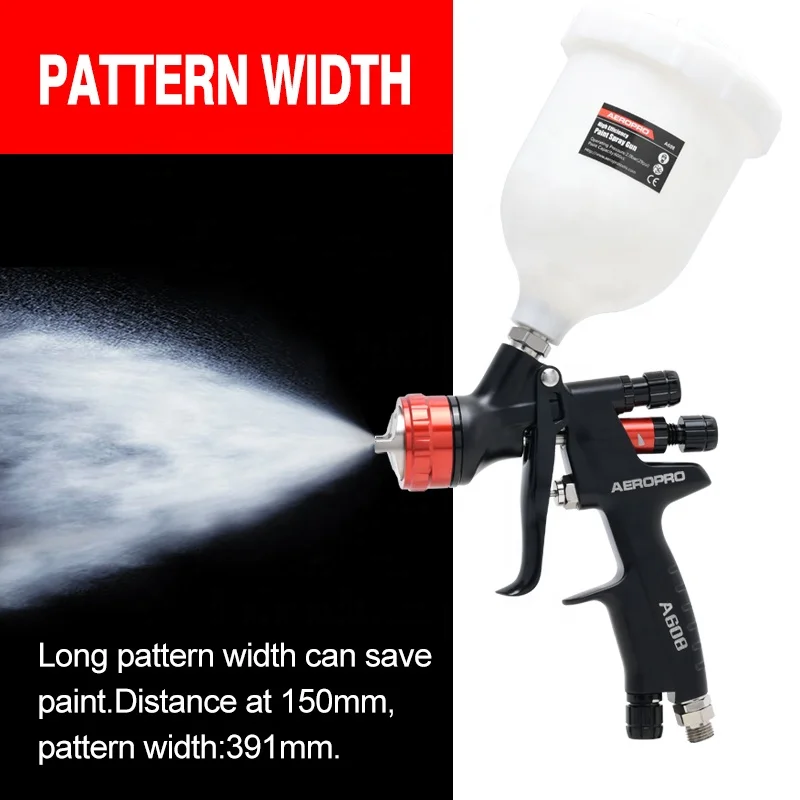 AEROPRO A608 High Efficiency Gravity Feed 1.3mm Pneumatic Spray Gun for Painting Car