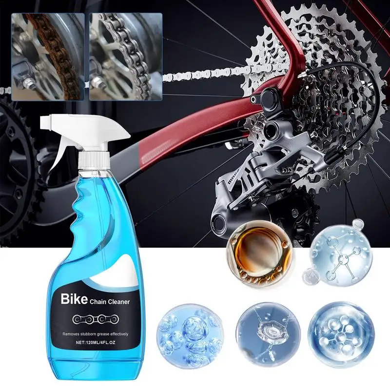 120ML Motorcycle Bicycle Chain Cleaner Degreaser Bike Cycling Equipment Maintenance Efficient Rust Removal Cleaner For Bicycle