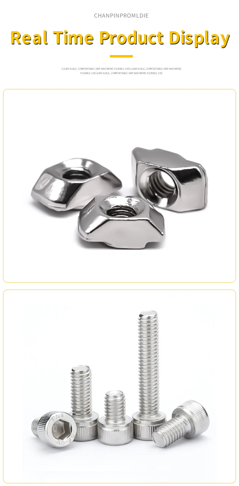 T-Nutensteckset mit Schrauben, M3 M4 M5 M6 Hammerkopf für 2020 3030 4040 Aluminiumprofil – Sechskantschrauben-Sortimentsset – Detail 8