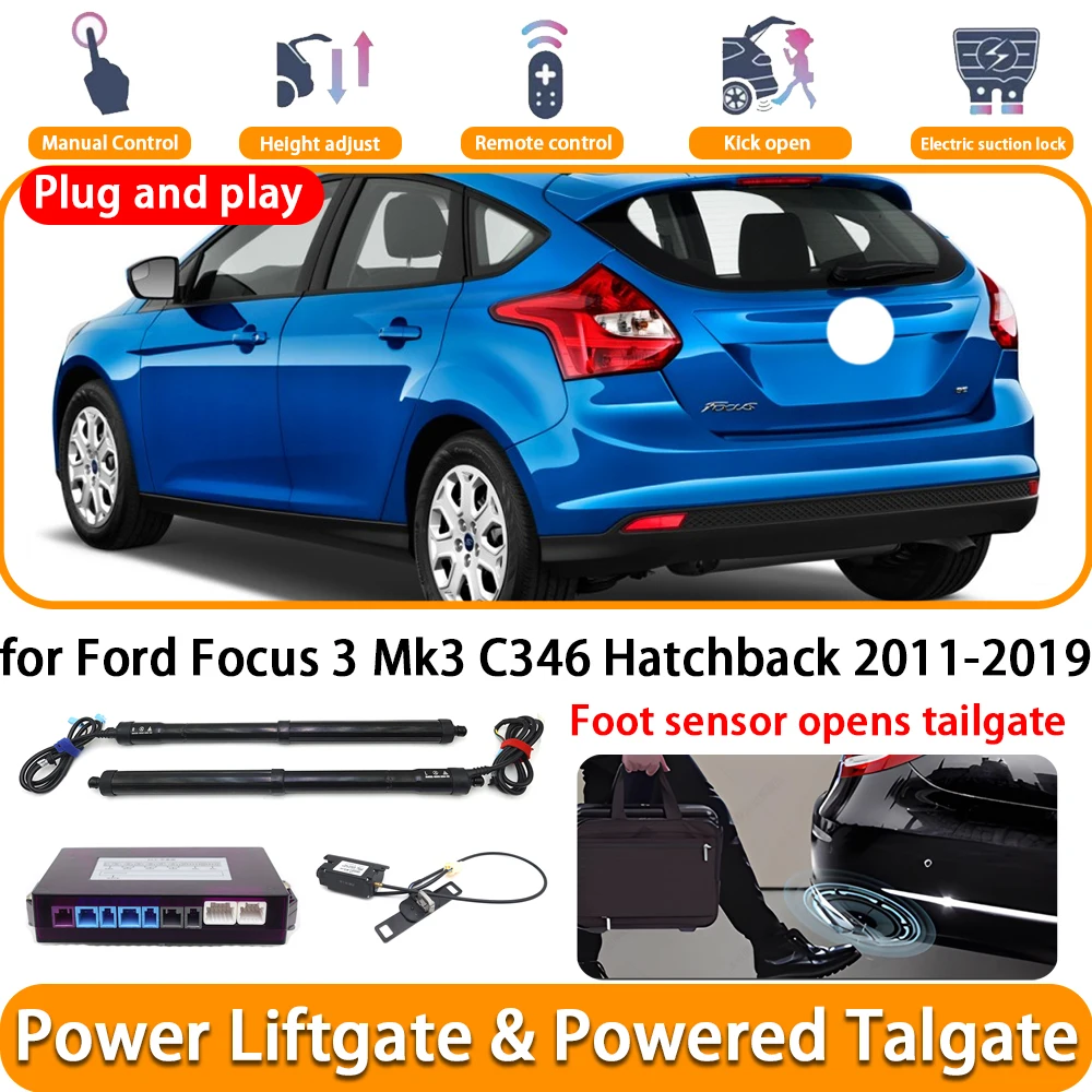 Für Ford Focus 3 Mk3 C346 Fließheck 2011–2019 OEM elektrische automatische angetriebene Heckklappe Power Heckklappensystem Kofferraumlift-Kit