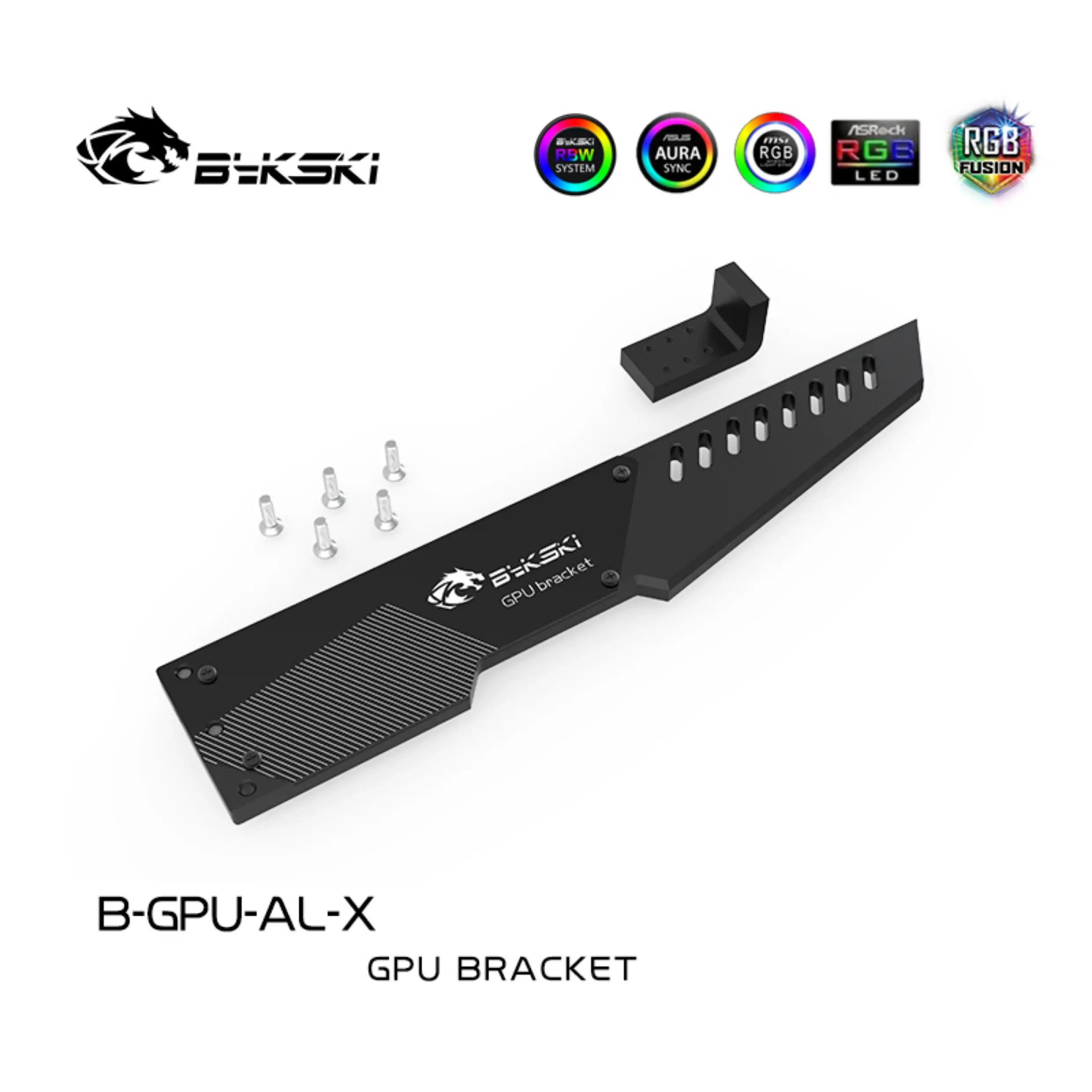 Bykski Metal Aluminum Bracket Use for Brace GPU Card Length 250mm / Support Fix Graphics Card in The Case By 2 Holes, B-GPU-BT