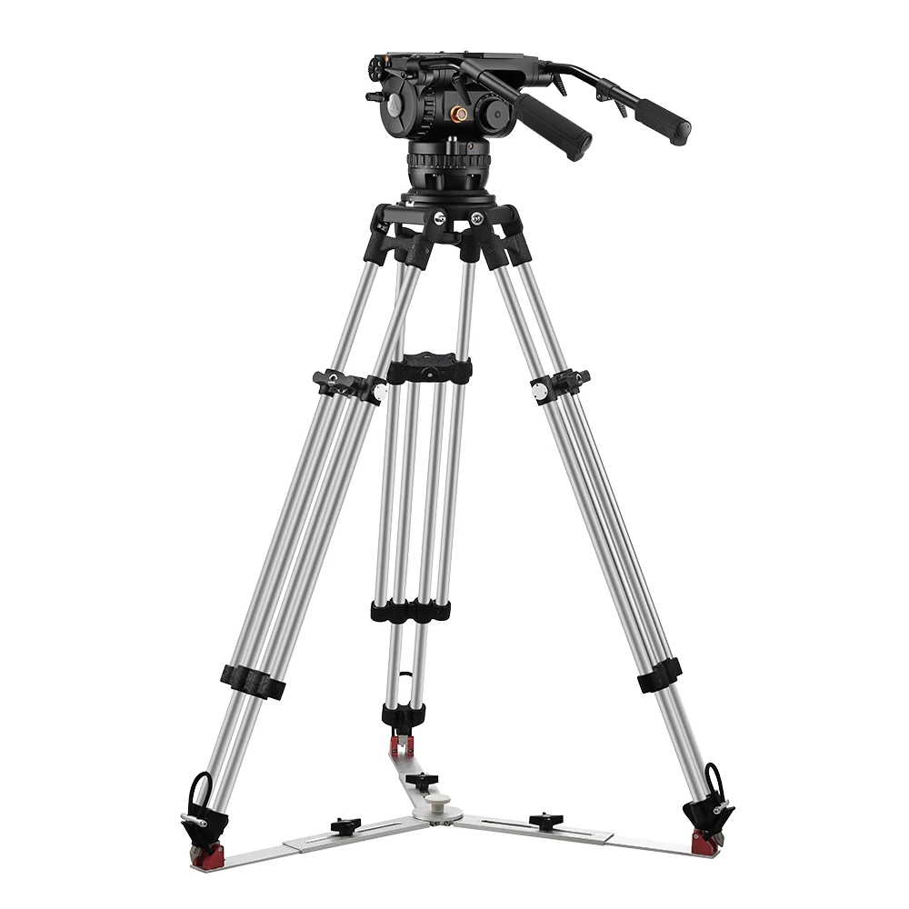 E-IMAGE EG65 PRO Heavy Duty Video Broadcast Tripod Kit Max.Payload 65kg With Base Film Studio Photography Equipment