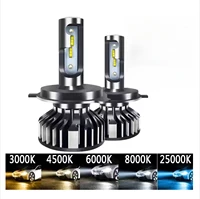 H4 LED H7 faro de coche 3000K 12V 80W 12000LM H1 H8 H11 H9 HB3 9005 9006 9012 bombilla de faros Led para coche 1860 Chip CSP