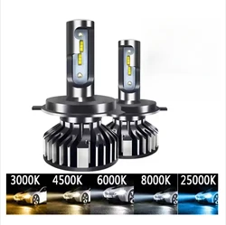 H4 LED H7 Headlight Car Headlamp 3000K 12V 80W 12000LM H1 H8 H11 H9 HB3 9005 9006 9012 Led headlights Bulb For Car 1860 CSP Chip