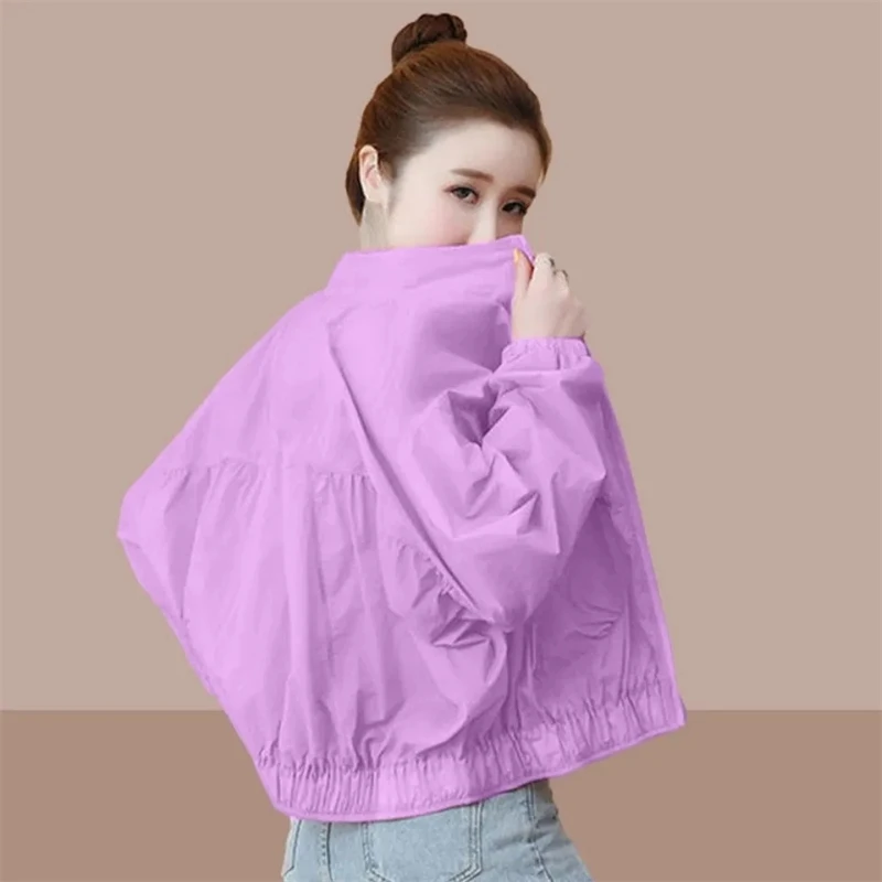 

Korean Fashion New Summer Casaco Feminino Solid Color Women's Spring Jacket 2024 All-Match Jackets Thin Sunscreen Coat