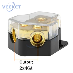 Car Audio Amplifier Modification Distribution Block With fixing Screws One in Two Ground Splitter Box Used for Automobiles, Ship