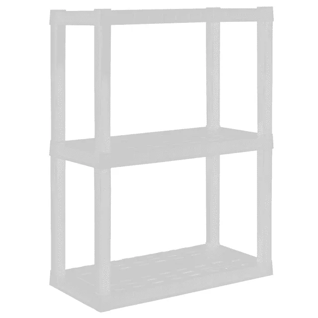 

Hyper Tough Plastic Shelves Garage Storage Shelving Unit 3-Tier 39"H x 14"D x 30"W White-300 lb Total Capacity