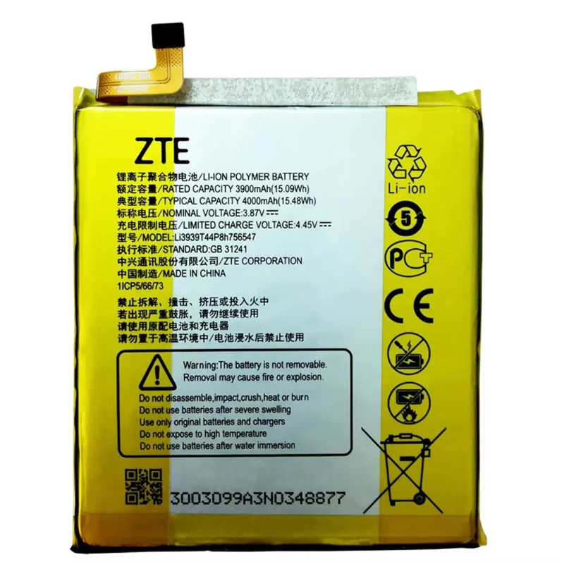 100% Original Replacement Battery Li3939T44P8h756547 4000mAh For ZTE A2020 N2 Axon 10 Pro 5G Phone Batteries Fast Shipping