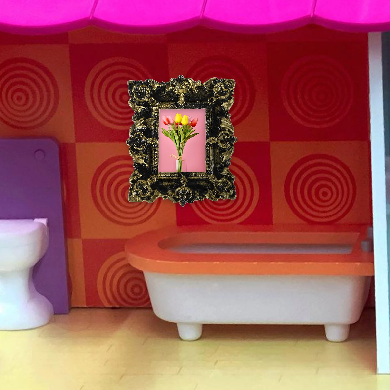 

2Pcs Mini Picture Frames Resin Vintage Saving Portable Home Decor Mini Picture Frames Vintage Frame