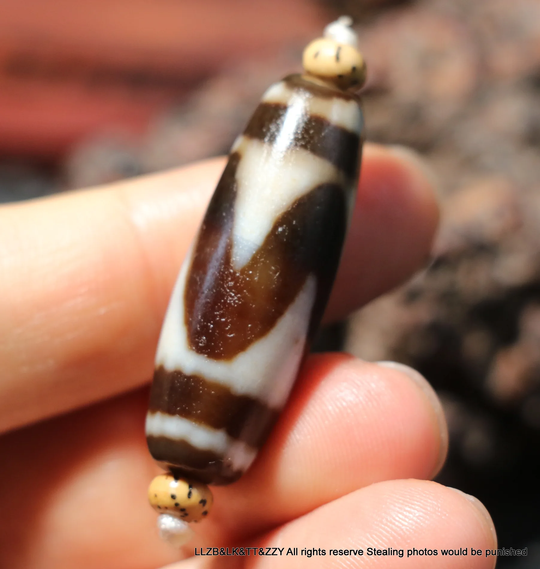 

AL Treasure Magic Power Tibetan old Agate Sharp Tiger Tooth dZi Bead Amulet Fit For Making Bracelet Talisman Timestown