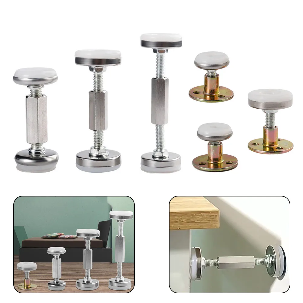 

30-120mm Bedside Fixer Adjustable Threaded Bed Shock Hardware Furniture Cabinet Stabilizers Headboard Stoppers