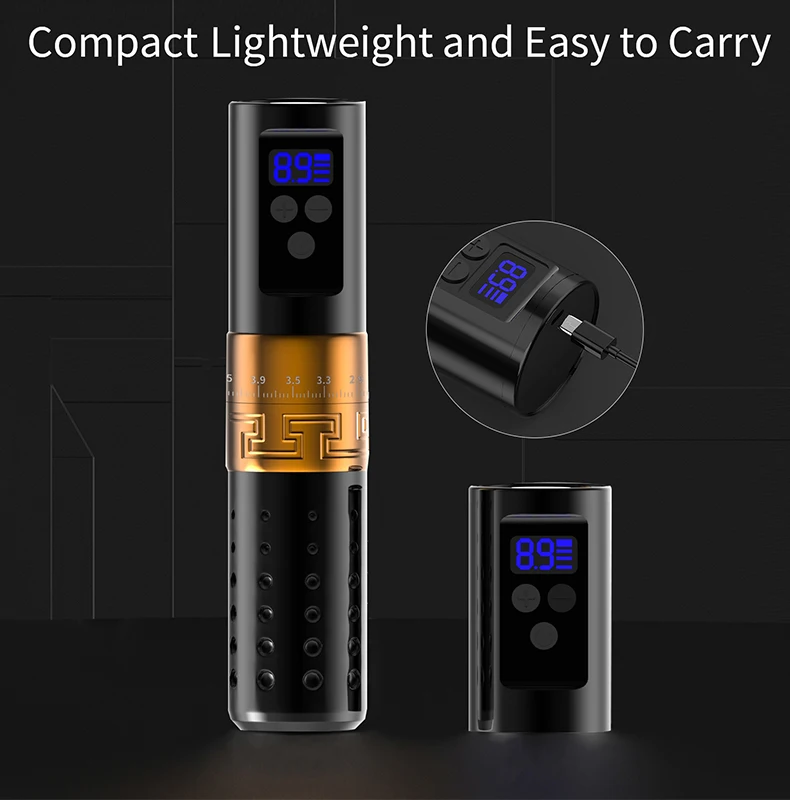 

Yilong New Portable Wireless Electric color screen Tattoo Machine Permanent Makeup Adjustable Stroke Professional Tattoo Artist