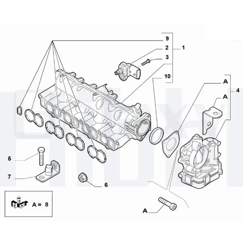 Car Intake Manifold Assembly 55261564 850764 55229194 for Vauxhall Insignia A Caravan 08-17 55259081 55280753 55571993 55566258