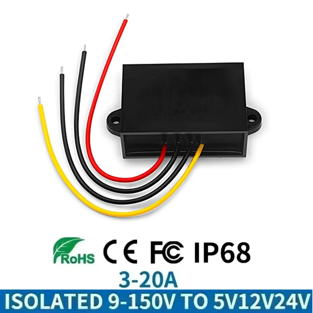 Isolated 12V 36V 48V 60V 84V 72V 24V 100V 150V to 5V 12V 24V 36V 48V Buck Step Down Converter Voltage  Regulator 100V to 5V 12V