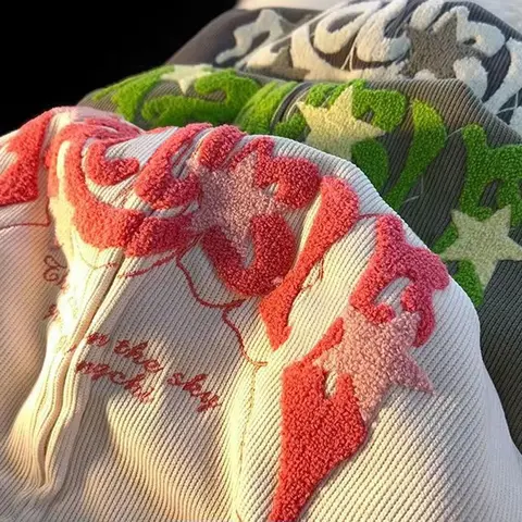 Mode Broderi Zip Up Hoodies Dam Höst Långärmade Toppar Lös Huva Harajuku Y2K Kläder Kvinnlig Sweatshirt Jacka 8 best sales yk2-huvtröjor - №1