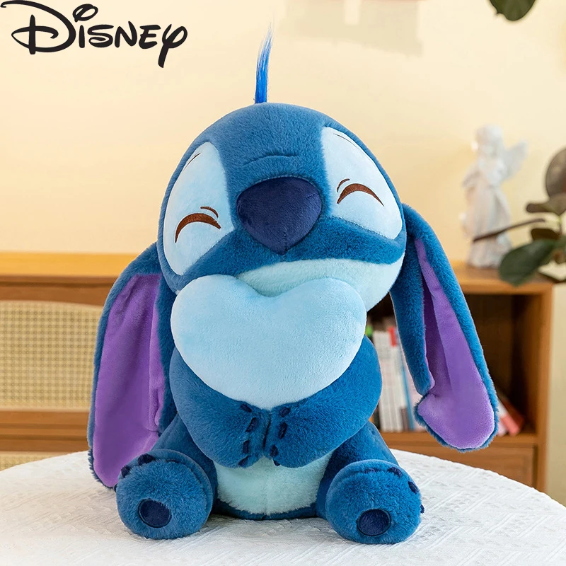 Disney Cartoon Plush Toy Lilo & Stitch Kawaii Pink Heart Angel Doll Cute Anime Soft Stuffed Kawaii Girl Children'S Birthday Gift