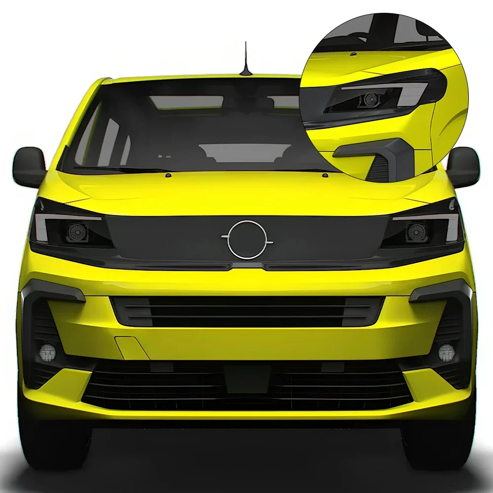 Pre-Cut Smoke Black High-Gloss TPU Car Headlight Film for Opel Zifira Life 2024-2026 PPF Anti-Scratch Protective Vinyl Wrap Kit