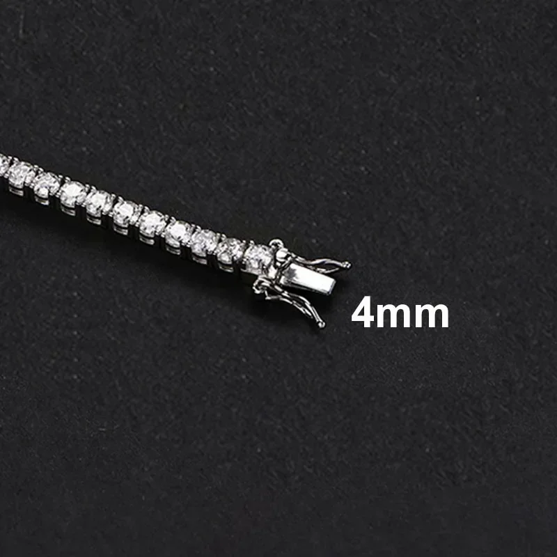 NASIA 3mm 4mm 5mm Moissanite Tennis Bracelet Full Diamond 925 Sterling Silver with Gold Plated Bracelets For Women Men 2026