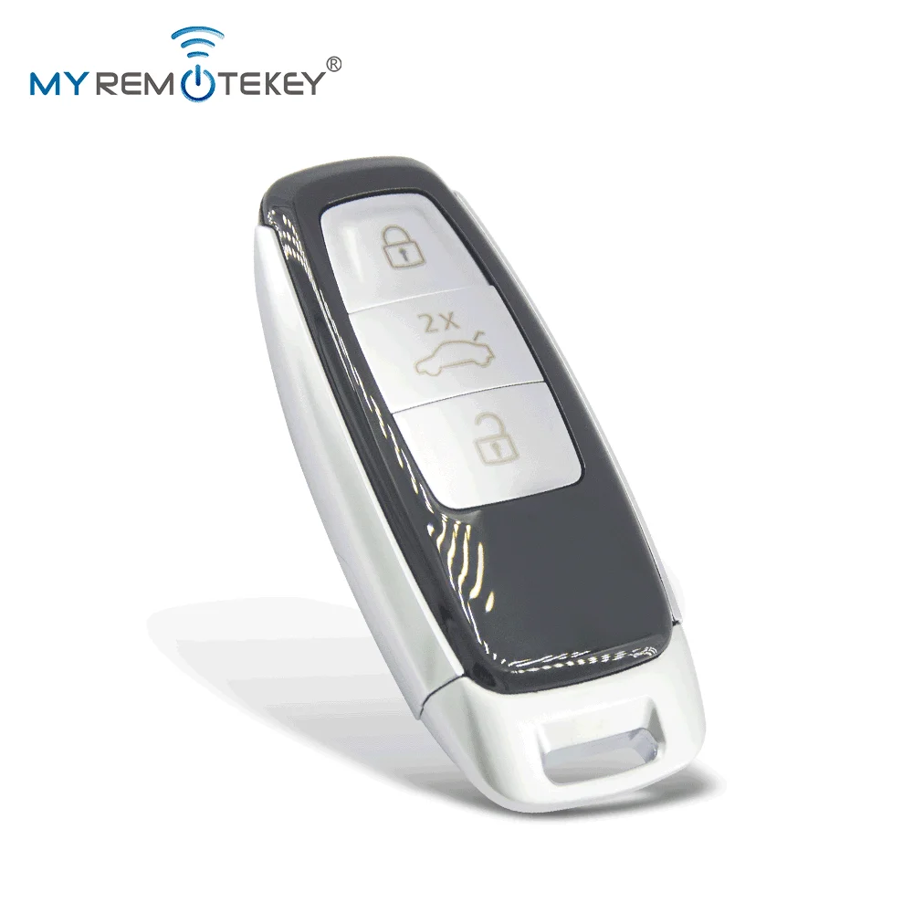 MYREMOTEKEY Smart-Schlüsselgehäuse mit 3 Tasten für Audi A6 C8 A7 A8 Q8 2017-2020 4N0959754