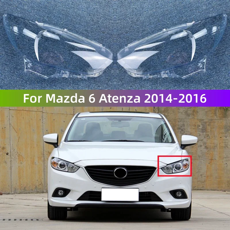 

Для Mazda 6 Atenza 2014 2015 2016, автоаксессуар, прозрачный материал ПК, фары, стеклянный корпус