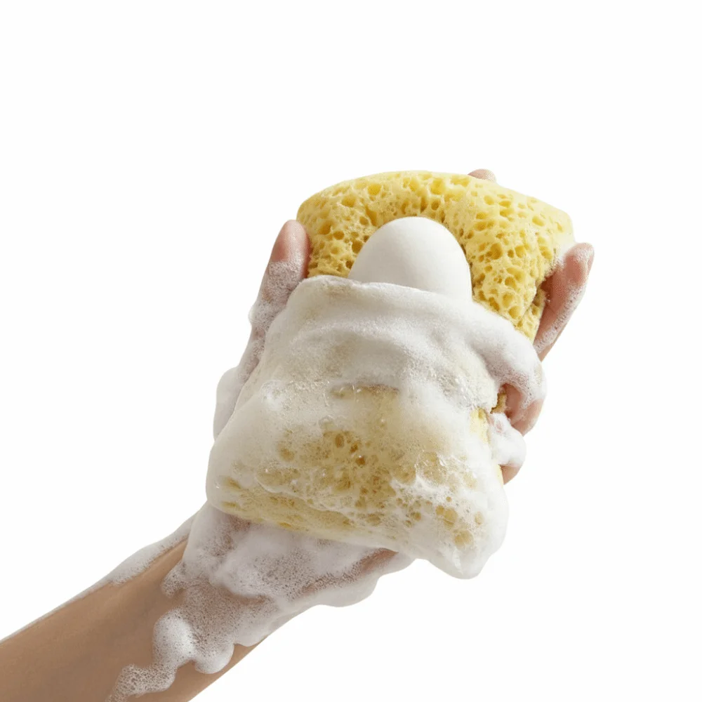 Ultra Soft Texture Bath Sponge No Loose Fibers Multi-use Shower Foaming Tool Rich Foaming Exfoliating Sponge Deep Cleansing