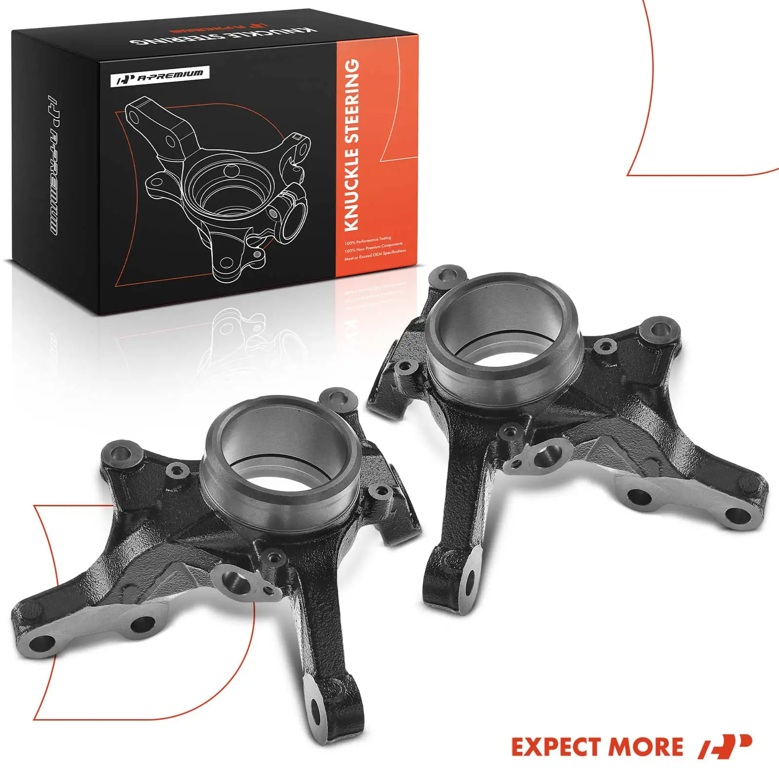 A-Premium 2Pcs Front Left & Right Steering Knuckle for Toyota Highlander 04-07 Sienna 04-10 Lexus RX330 04-06 RX350 07-09 RX400h