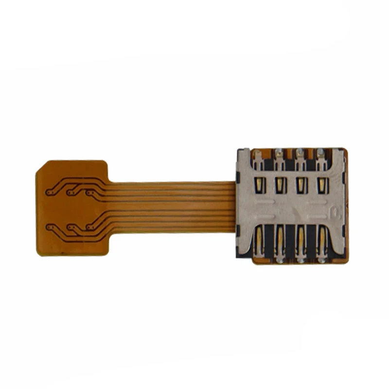 Extender Slot kabel adaptor SIM ganda, tahan lama untuk ponsel Android kartu Sim adaptor untuk PC pemegang kartu Sim