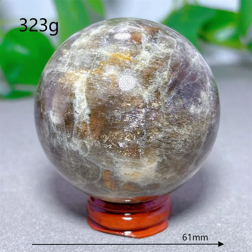 Blauwe Maansteen Bol Kristal Natuursteen Kwarts Mineralen Huisdecoratie Reiki Tuingeschenken Energie Genezing Geluk Liefde +Stand
