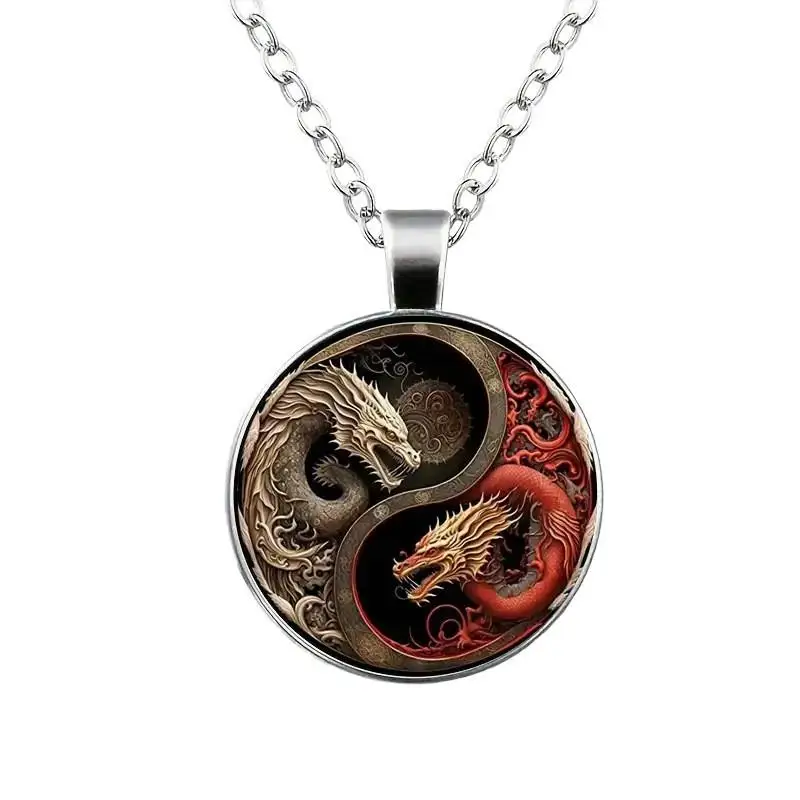 Yin-Yang-Drachen-Schlüsselanhänger, modischer Anhänger aus Legierung, schwarz-weißes Drachen-Design, perfekt für Taschen, Rucksäcke und einzigartige Geschenke – Detail 12