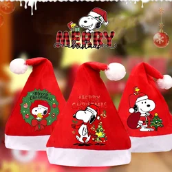 Snoopy Christmas Hat Cute Adult Child Santa Cap New Year Ambience Festival Party Decoration Xmas Supplies Cosplay Surprise Gifts