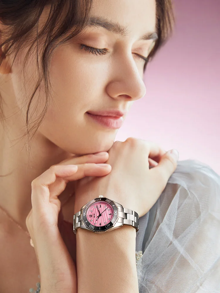 Reloj IW CARNIVAL High End Quartz Watches Woman Luxury 2024 Sapphire Glass Luminous Stainless Steel Band Waterproof Ladies Watch