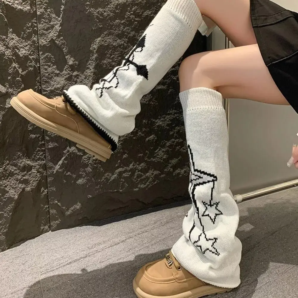 

Модные длинные носки в стиле "Лолита" Y2K, вязаные Чулочные изделия с широкими штанинами в стиле панк, милые крутые острые носки для девочек
