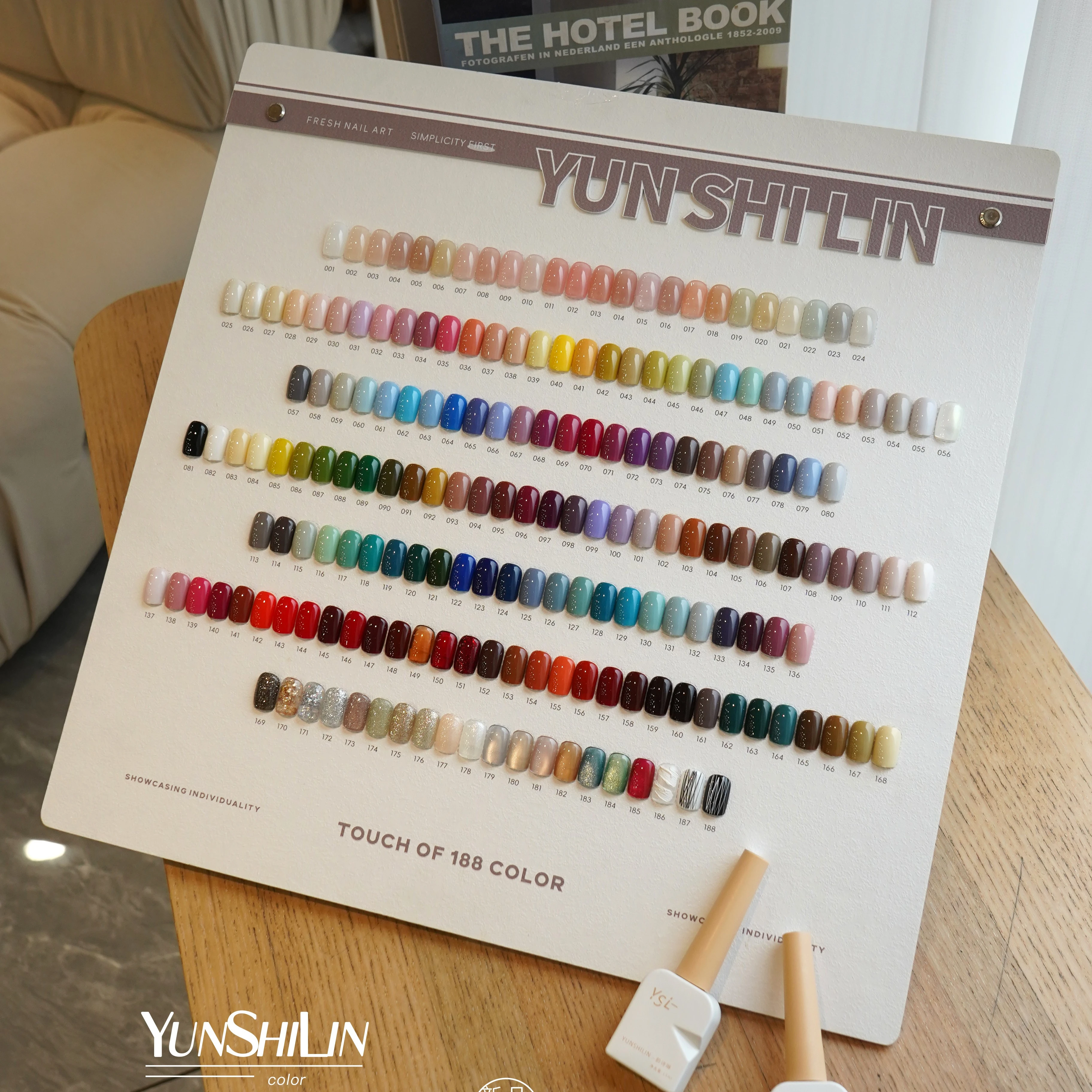 YUNSHILIN 2025 New 188 Colors UV Gel LED Cured HEMA-Free TPO-Free Non-Toxic Long-lasting Nail Gel Large Set for Nail Salon